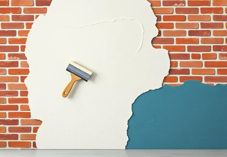 Application d'un enduit décoratif à la lisseuse sur un mur